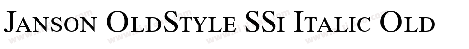 Janson OldStyle SSi Italic Oldstyle Figures字体转换